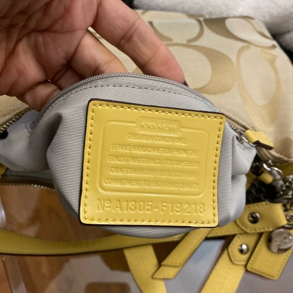 Coach Yellow Canvas Crossbody Bag.❤️❤️❤️ - Picture 5 of 8